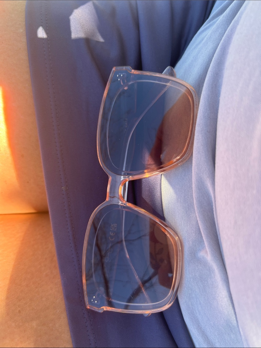 Jessica Simpson Amber Translucent Square Sunglasses